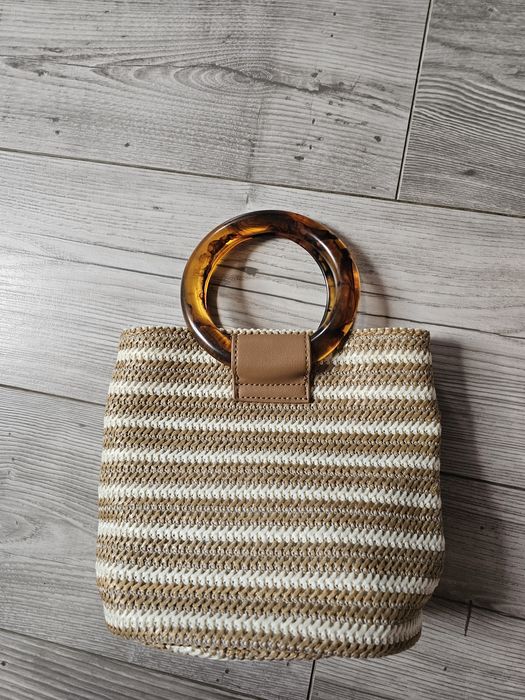 Кокетна чанта  NA-KD в бежави нюанси, бохо стил