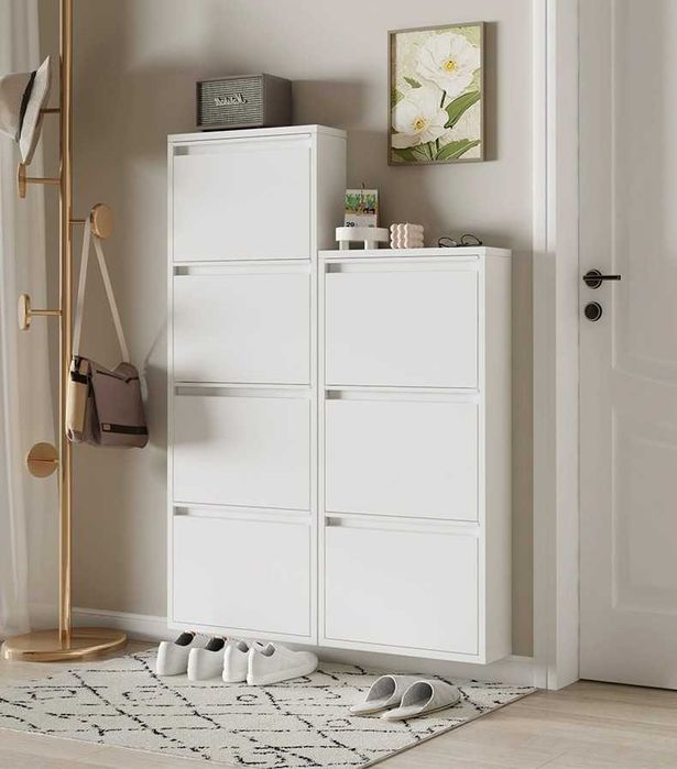 Экологичный, компактный шкаф для обуви/Обувной шкаф для узких прихожих