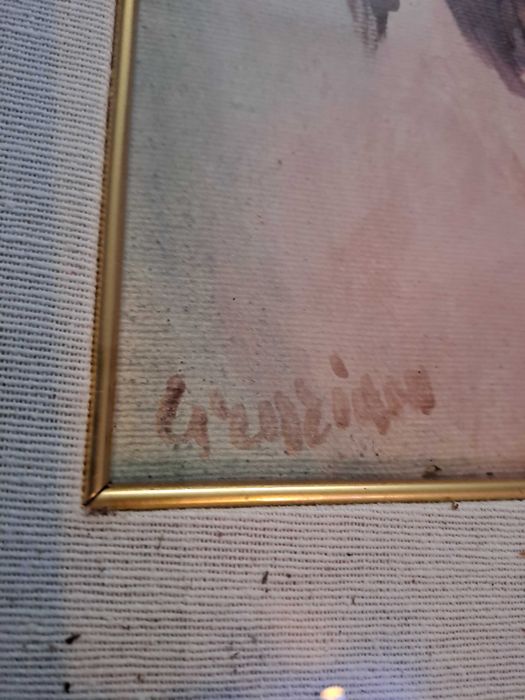 tablou pictura pe panza 46/36 cm semnat Giuliano