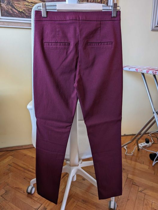 Панталон Mango в цвят бордо