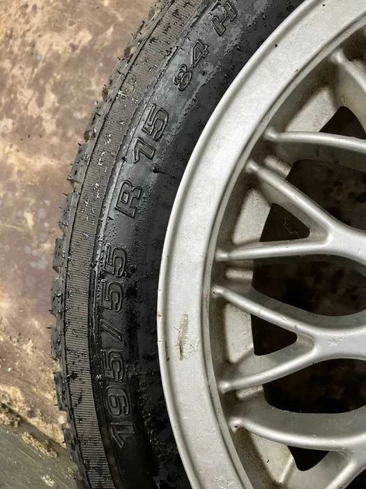 jante  BBS  5 X 100  vw corrado , Audi A3 ... 195/55 R15 anvelop-iarna