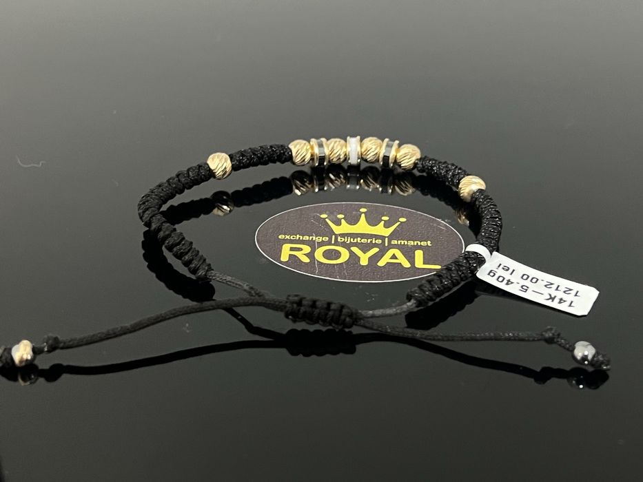 Bijuteria Royal CB : Bratara cu snur aur 14k 5,40gr