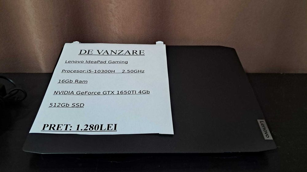 Laptop Gaming Lenovo IdeaPad i5 Gen10 GTX 1650Ti 4GB 16GB RAM