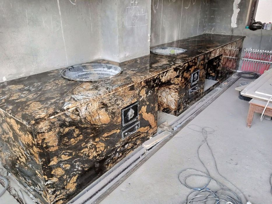 Летний кухня келамиз.Камин