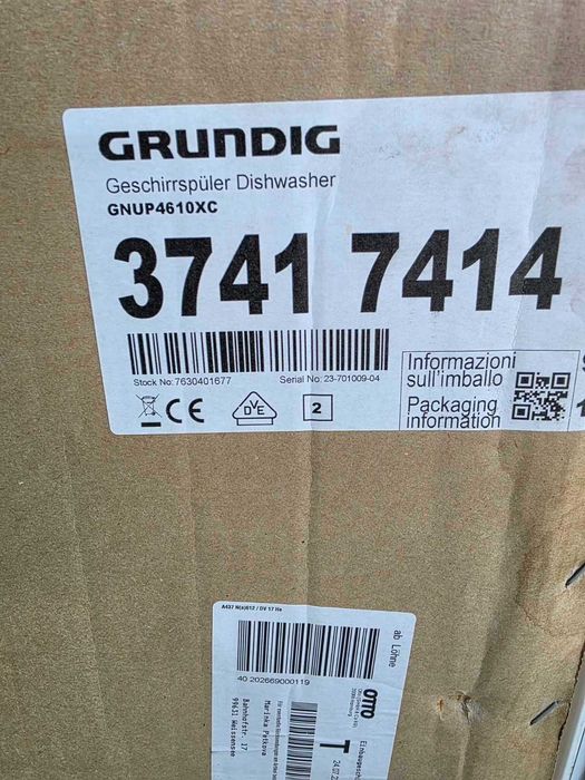 Нова Съдомиялна Grundig GNUP4610XC,3a частично вграждане, 16 комплекта