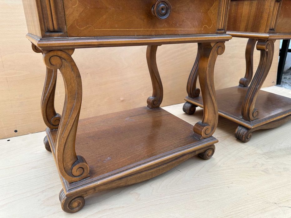 2 buc Noptiera Vintage Stil Clasic cu Influente Empire / Bidermeier; Noptiere clasice