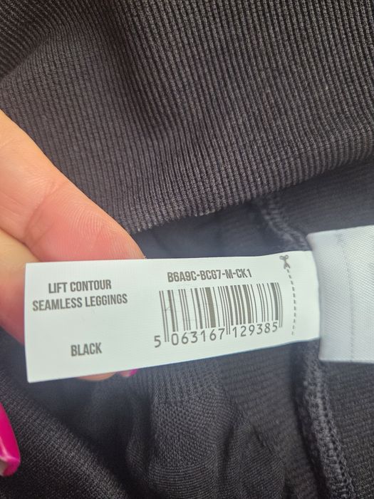 Colanți Gymshark Lift Contour Seamless – Black | M | Efect lifting