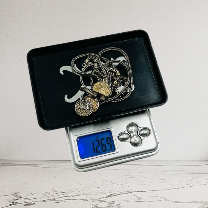 Ретро сребърна гривна с дизайн тип „Мини Пафти“ – Проба 925, 12.69 g