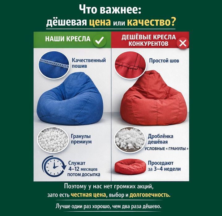 Кресло мешок от croci Бин-бэги Бин-бег kreslo meshok orindiq  bean-bag