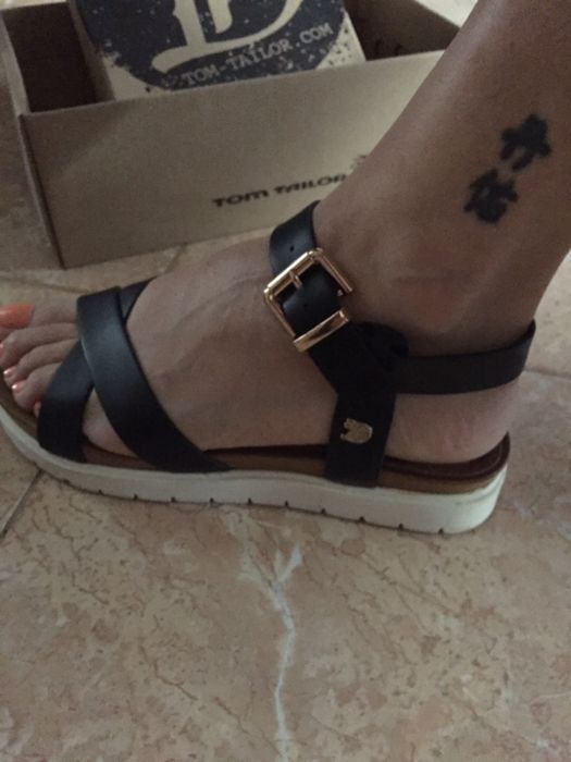 sandale piele platforma Tom Taylor