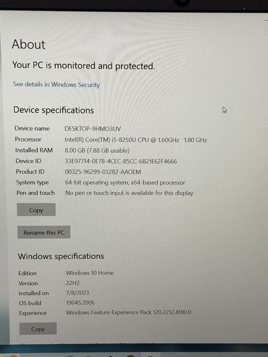 HP 15• i5-8250u• Nvidia MX 150• 8gb ram• SSD + HDD• Light gaming