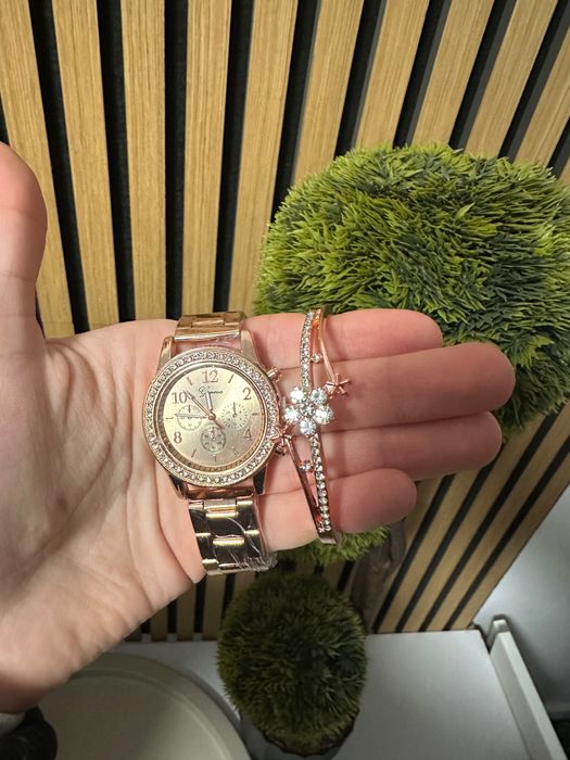 Set elegant: Ceas damă + Brățară | Stil Premium