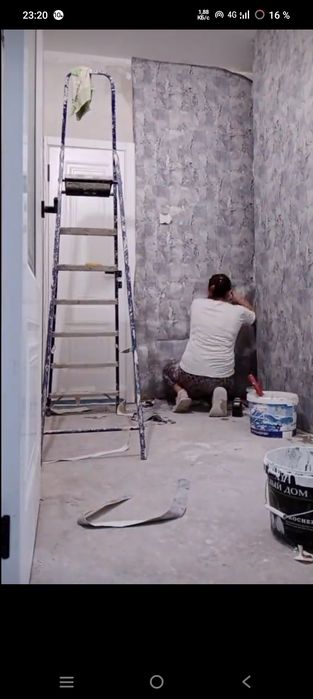 поклейка обоев ,покраска стен профессионально
