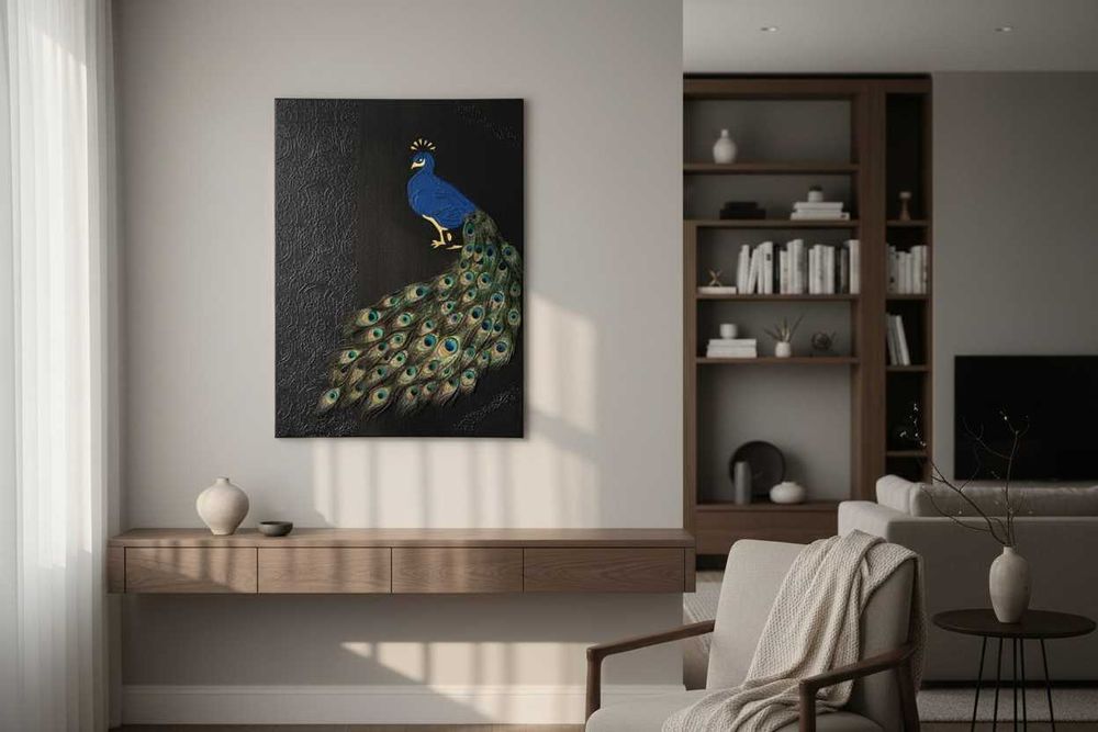 Pictura 3D "Paunul"