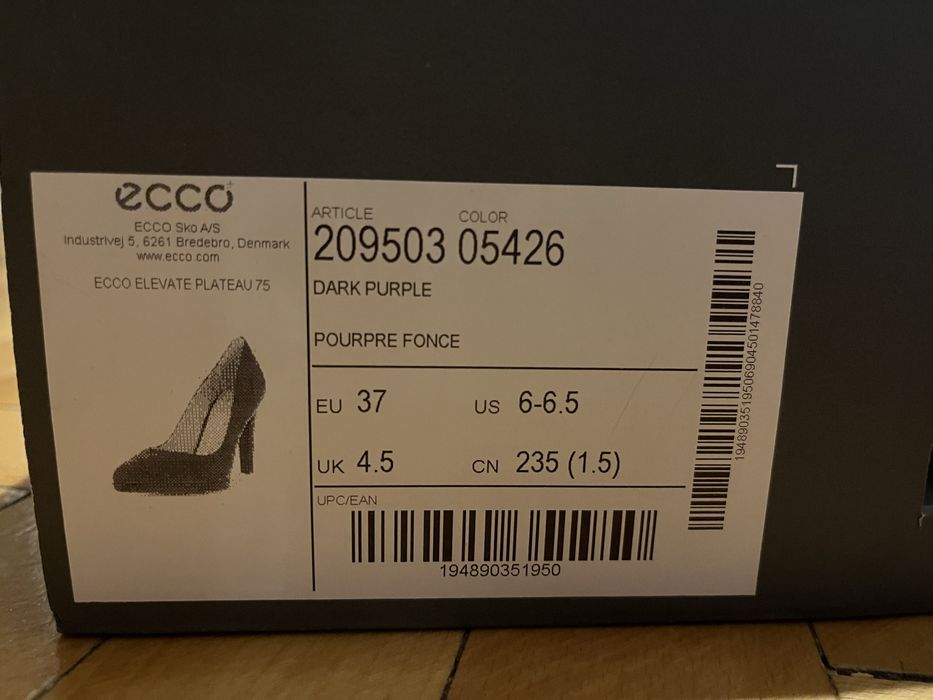 Ecco Pantofi dama piele intoarsa, marime 37