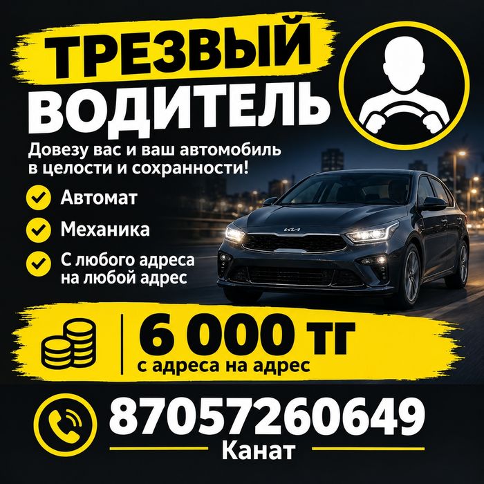 Трезвый водитель 6к