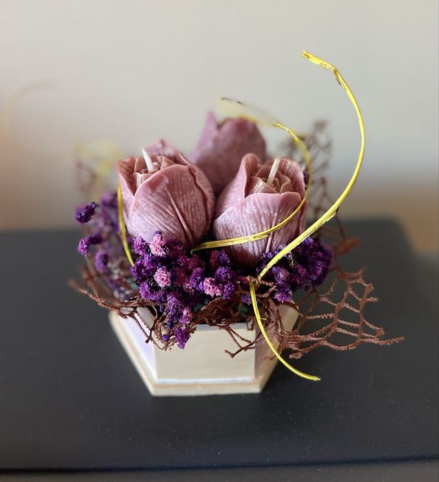 Букети от соеви свещи