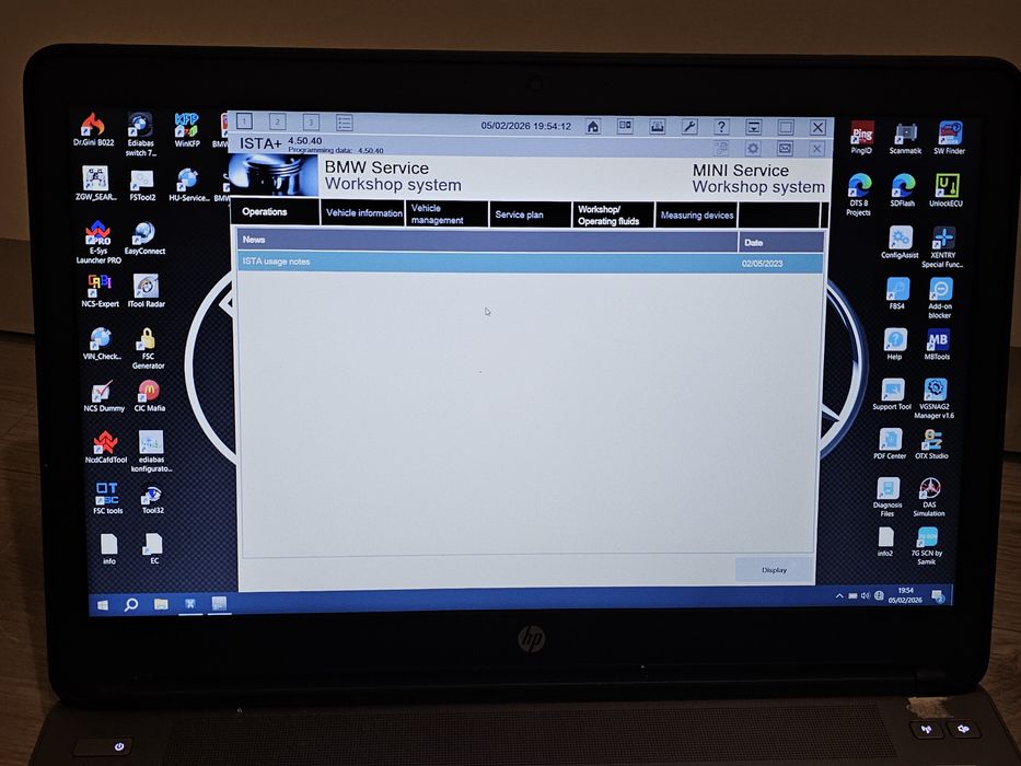 Pachet laptop diagnoza & codari Bmw Ista  Mercedes Xentry +  interfete