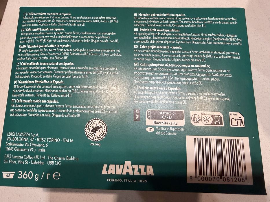 Lavazza капсулы кофе оригинал