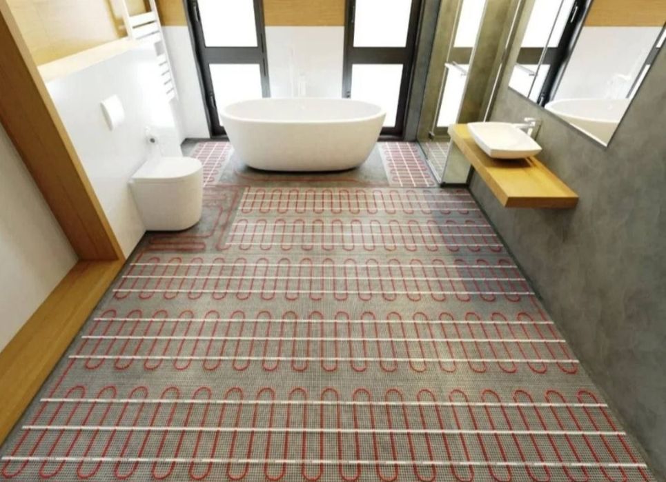 Электрический теплый пол мат проводного типа 22000