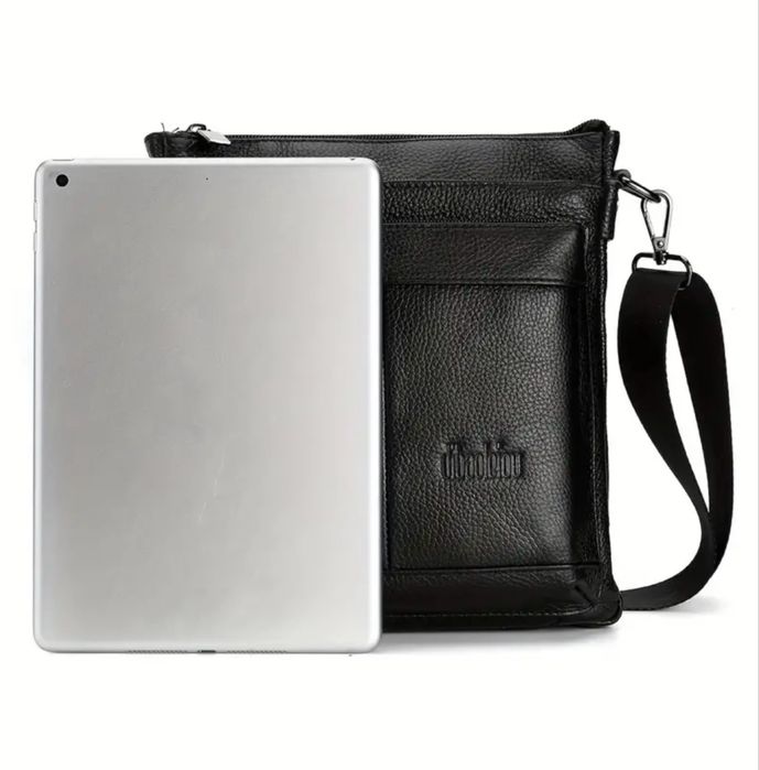 Мъжка творческа чанта (торба) за през рамо /Естест. кожа -20% Промоция