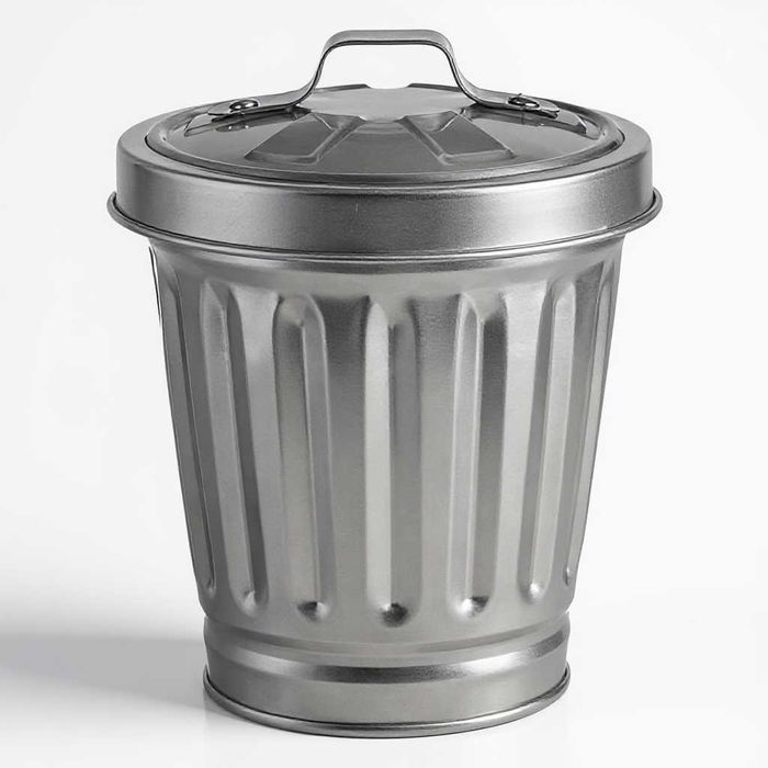 Scrumiera metalica cu capac si model 3D tomberon 9 x 11 cm