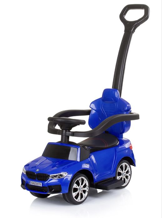 Кола за избутване BMW M5 Licensed с родителски контрол 4 в 1 c меки гуми, Кожена седалка