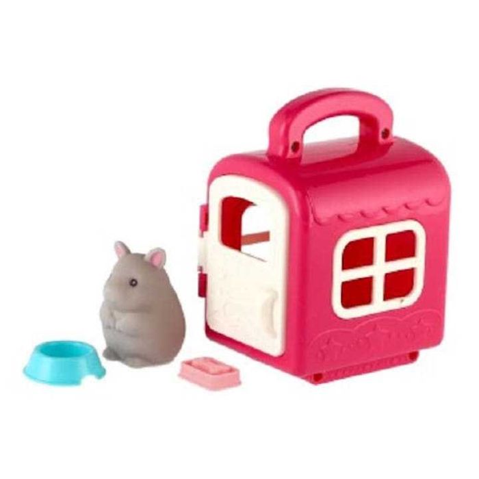 Къща за домашни любимци с животно и аксесоари