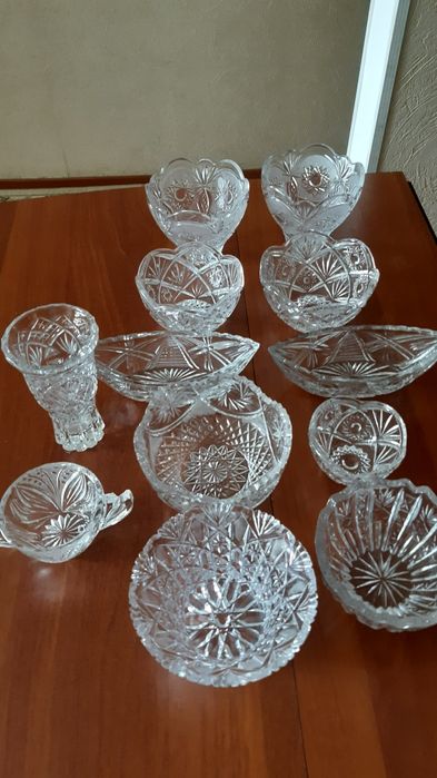 Ваза пара хрустальная