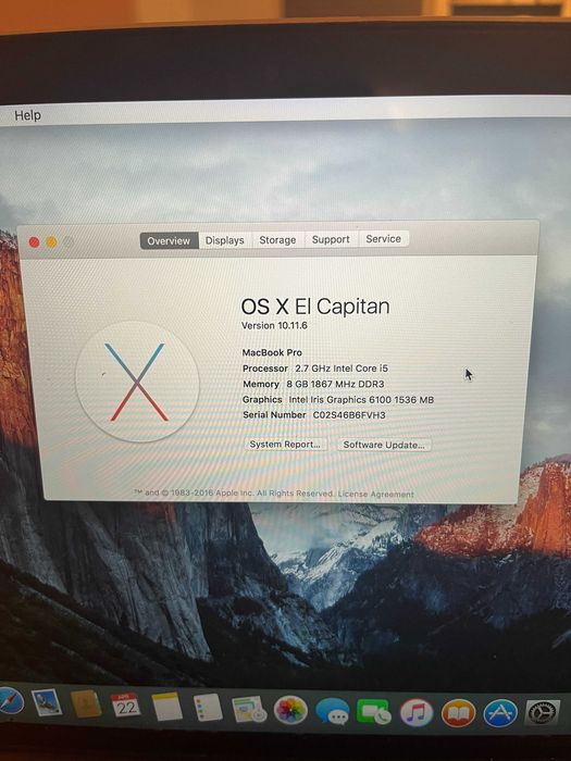 Macbook Pro 13" Retina i5 8 GB RAM 128 GB - без забележки