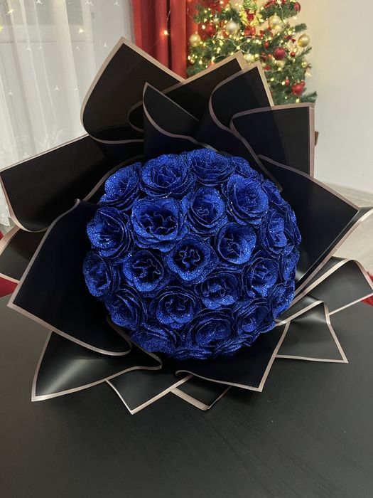 Buchet de trandafiri din sclipici premium