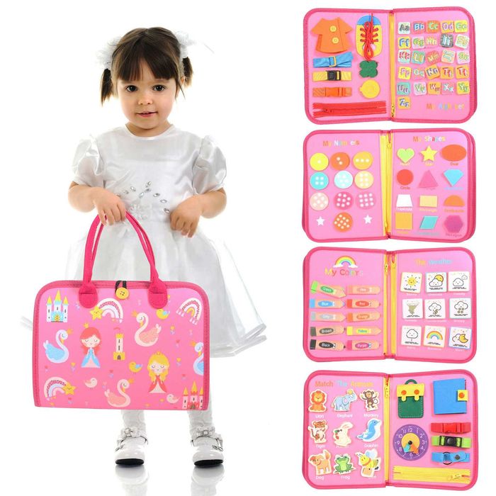 Бизиборд образователна книжка Монтесори активна дъска за игра подарък