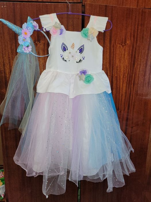 Платье детское единорог