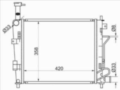Радиатор  Kia Picanto