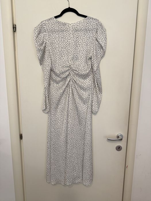 Rochie Pnk alb cu buline