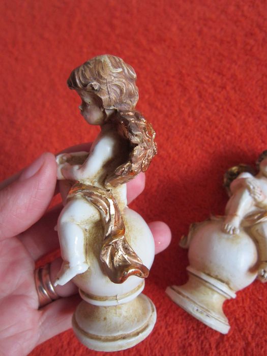 cadou rar Craciun Inger superb pictat manual fabricat Germania 1980