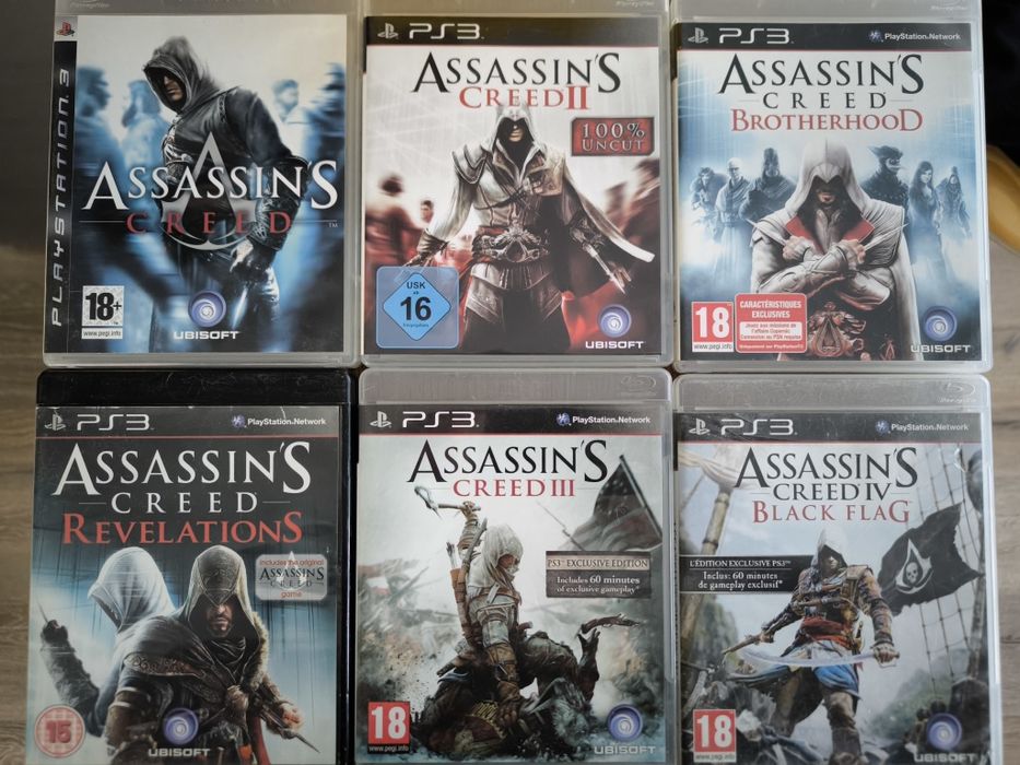 Assassin's Creed 1, 2, 3 4 Black Flag, Revelations Brotherhood PS3 ПС3