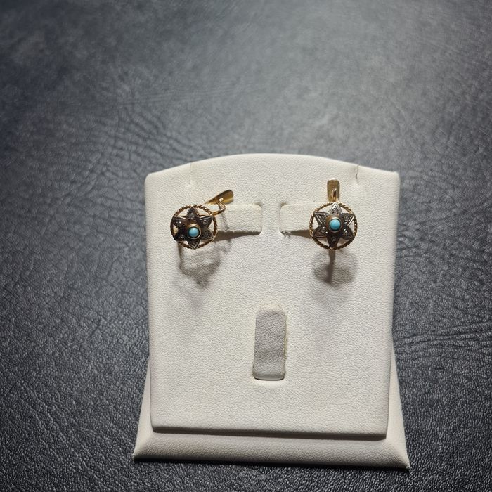 Серьги бирюза СССР