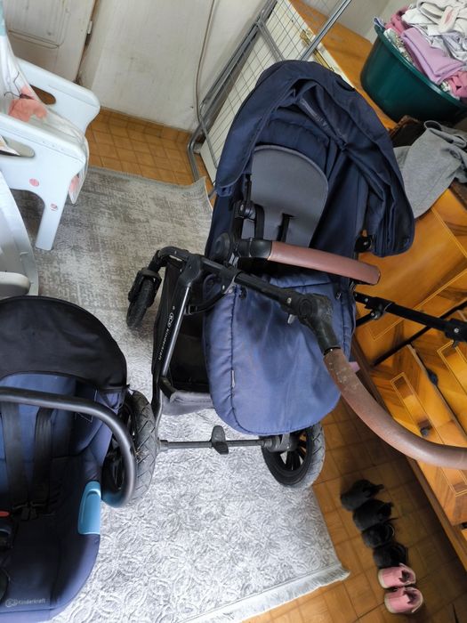 Căruț copii kidercraft + scaun copii cu tava pentru masa