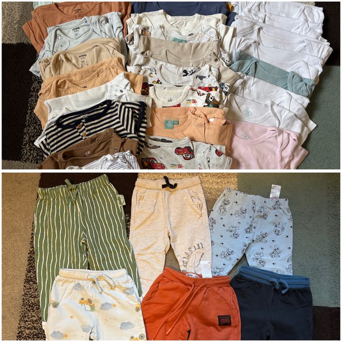 Geci, veste, pantaloni, body, camasi 86-92