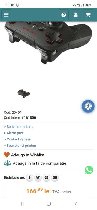Vand Controller Wireless TRUST GXT 545 (PC/PS3), negru