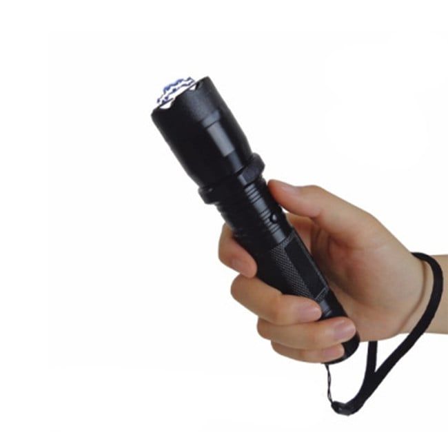 Electrosoc Lanterna tip Police, Aluminiu, 1000KV, LED, negru