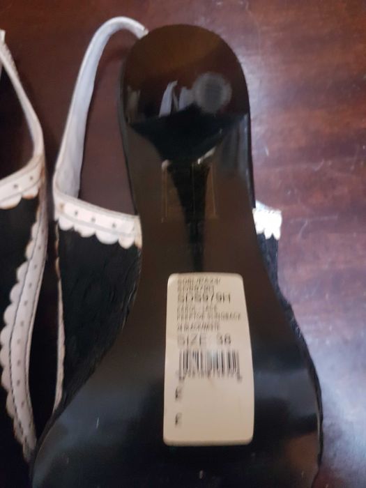 Дамски официални обувки .DUNE.    Karol - Lace. Peeptoe Slingback.