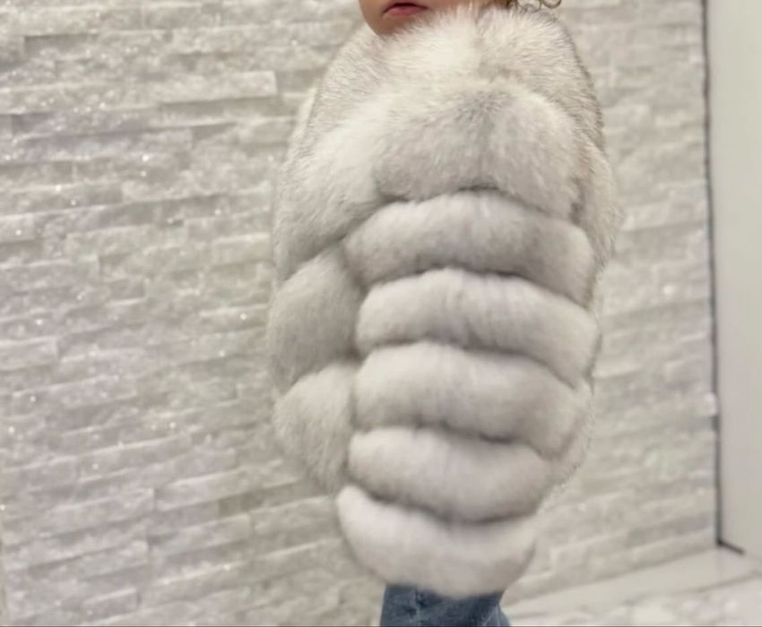 Blana naturala de vulpe pentru fetite