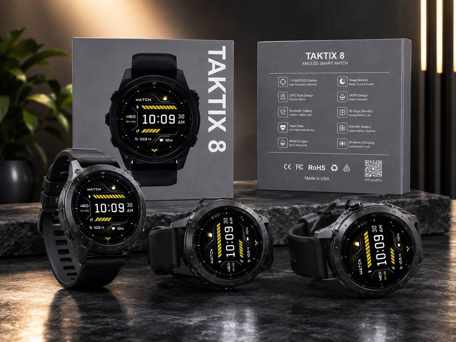 Смарт-часы, TAKTIX 8, AMOLED | Smart Watch, часы, элекронные