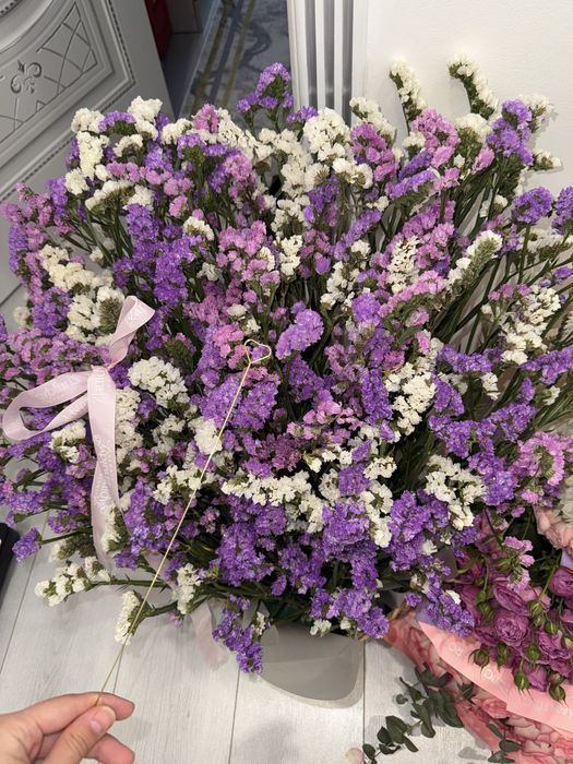 Букет в корзине, свежий