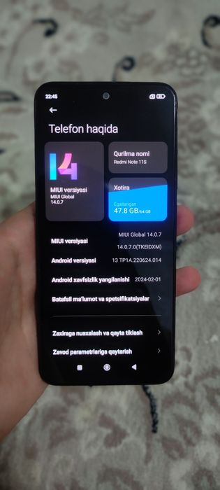 Redmi note 11 s 6/64