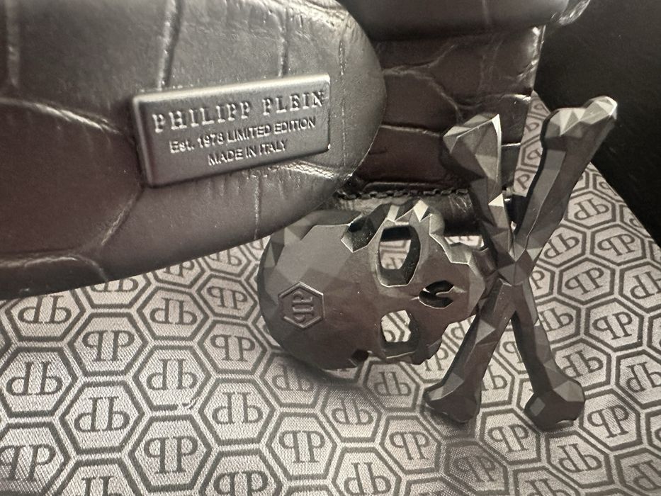 Колан естествена кожа Philipp Plein