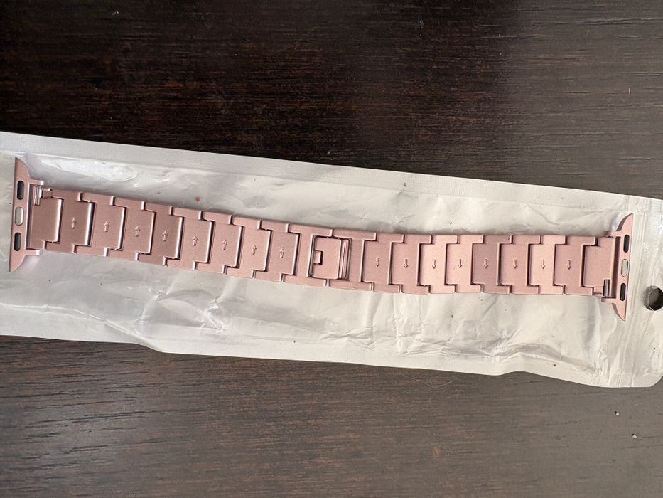 Curea Apple Watch 38/40 mm metalica rose gold cu strasuri*