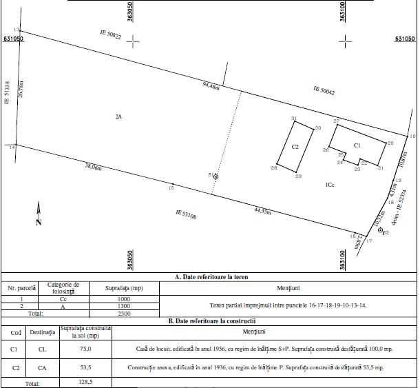 Teren intravilan cu constructii- 2.300 mp – Jac, ideal casă de vacanță